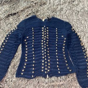 Blue Balmain Dress sweater